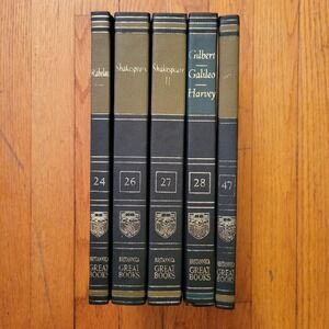 Encyclopedia Britannica Great Books Western World Set 5 Volumes 1980s Home Schoo